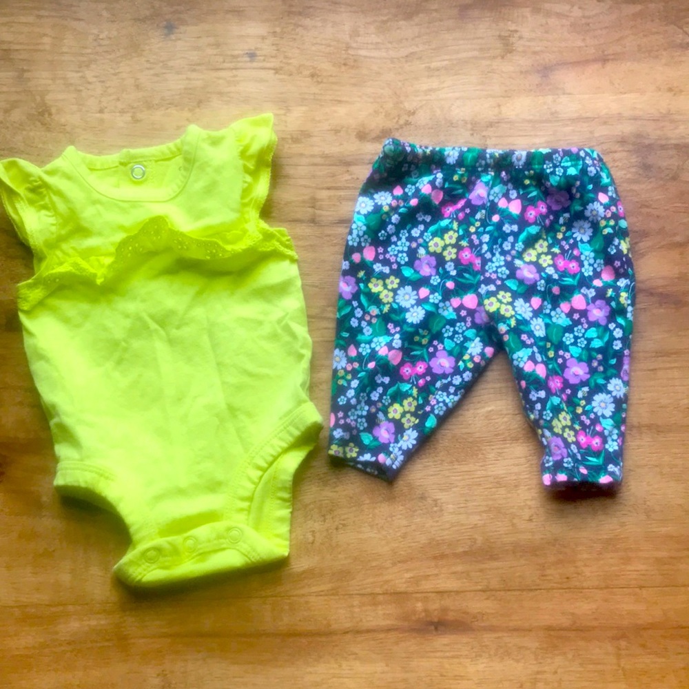 Newborn Carter’s floral frilly outfit